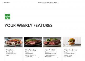 The Fresh Market Weekly Specials Oct 21 – Oct 27, 2020