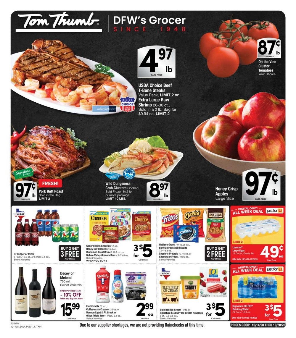 Tom Thumb Weekly Ad Oct 14 Oct 20, 2020