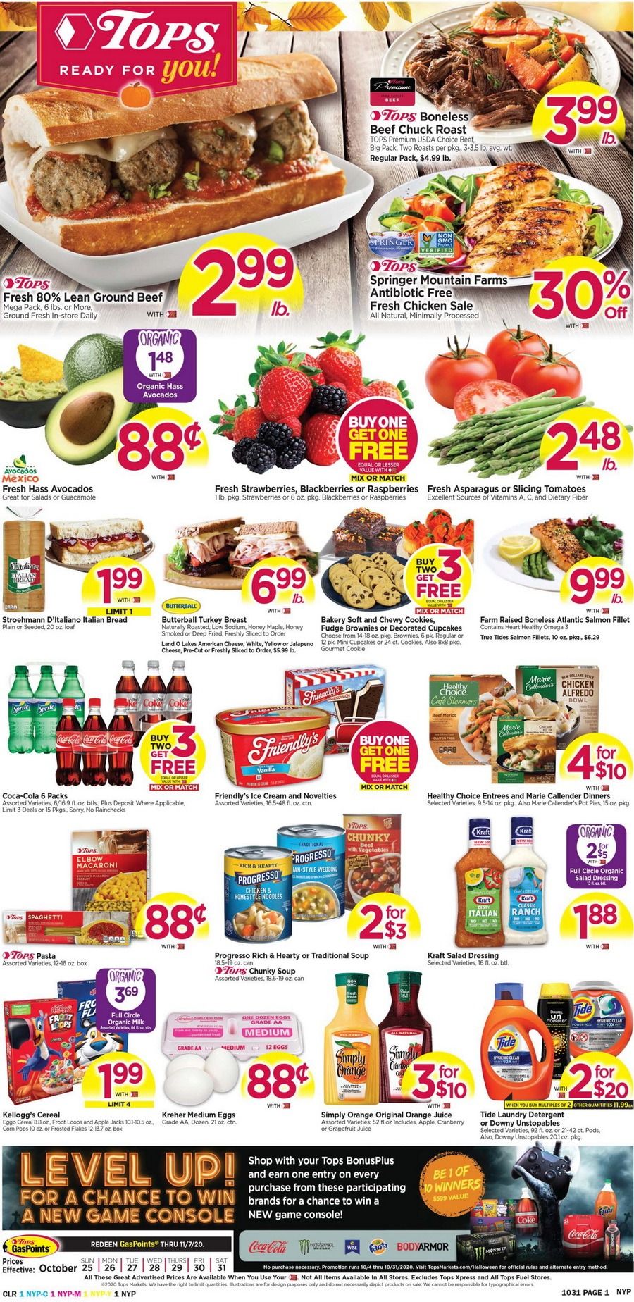Tops Weekly Ad Oct 25 Oct 31, 2020