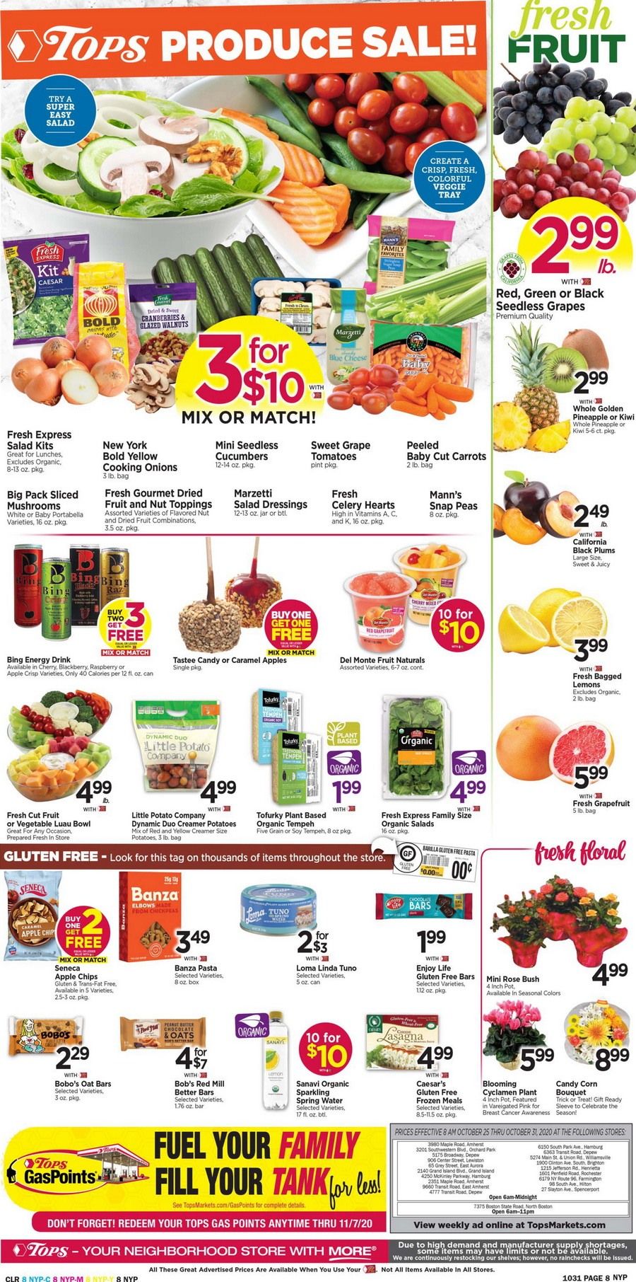Tops Weekly Ad Oct 25 Oct 31, 2020