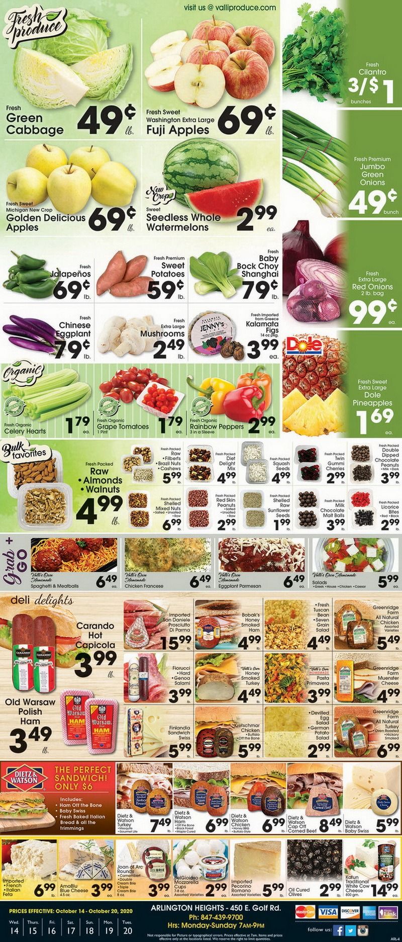 Valli Produce Weekly Ad Oct 14 Oct 20, 2020