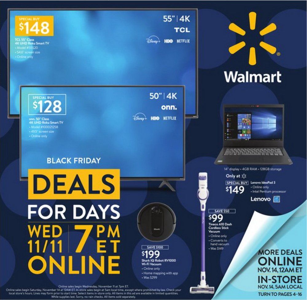 Walmart Black Friday Ad Nov 11 Nov 15 2020 Walmart Black Friday Ad Nov 11 Nov 15 2020
