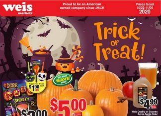 Weis Markets Weekly Ad Oct 22 – Nov 05, 2020