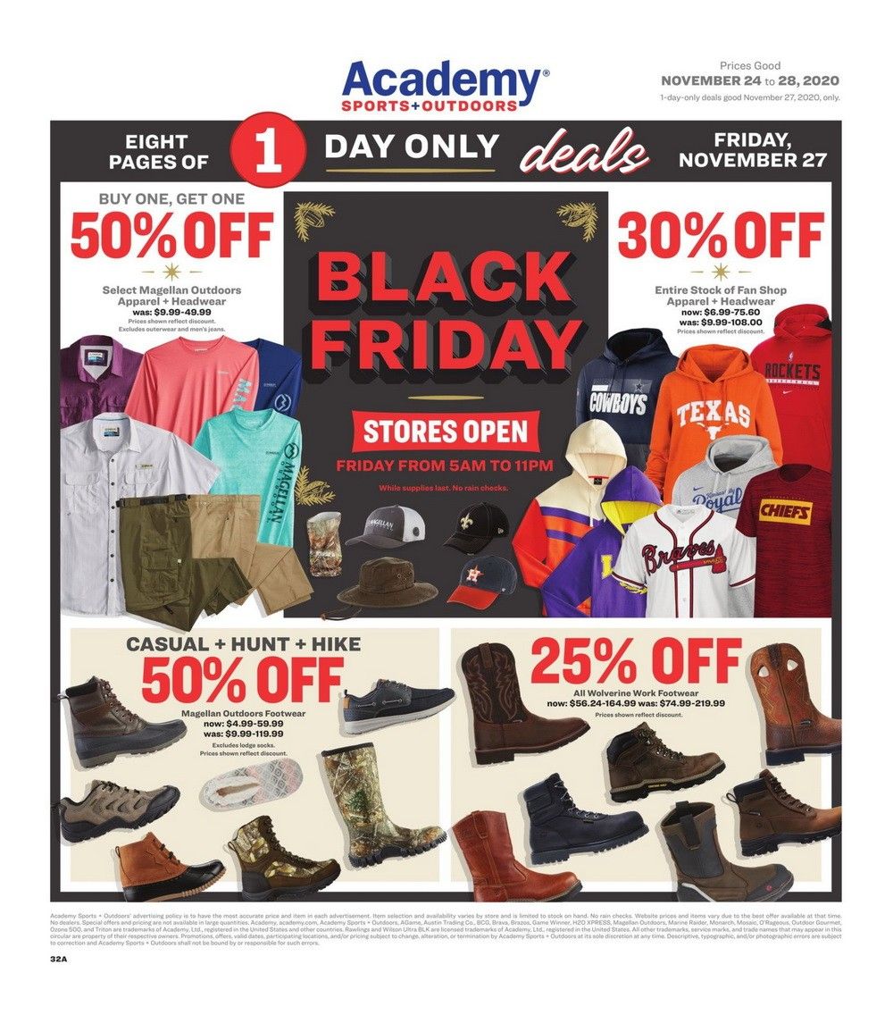 Academy Sports + Outdoors Black Friday Ad Nov 27 Nov 27, 2020