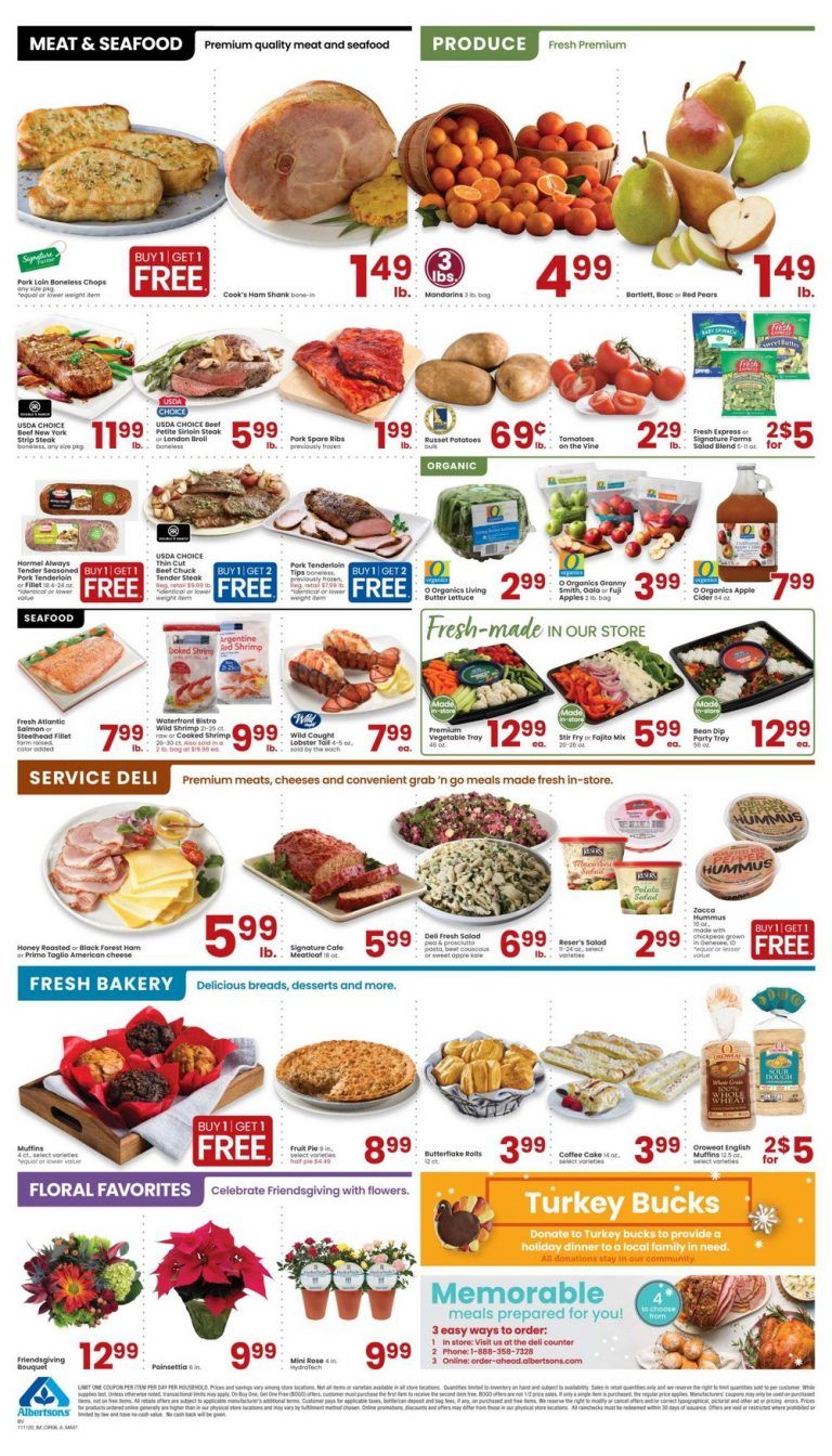 Albertsons Weekly Ad Nov 11 Nov 17, 2020