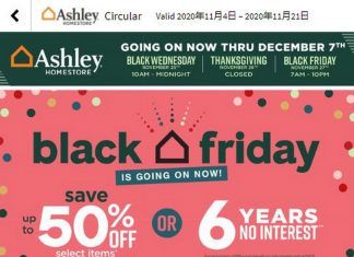 Ashley Furniture HomeStore Black Friday Ad Nov 04 – Nov 21, 2020