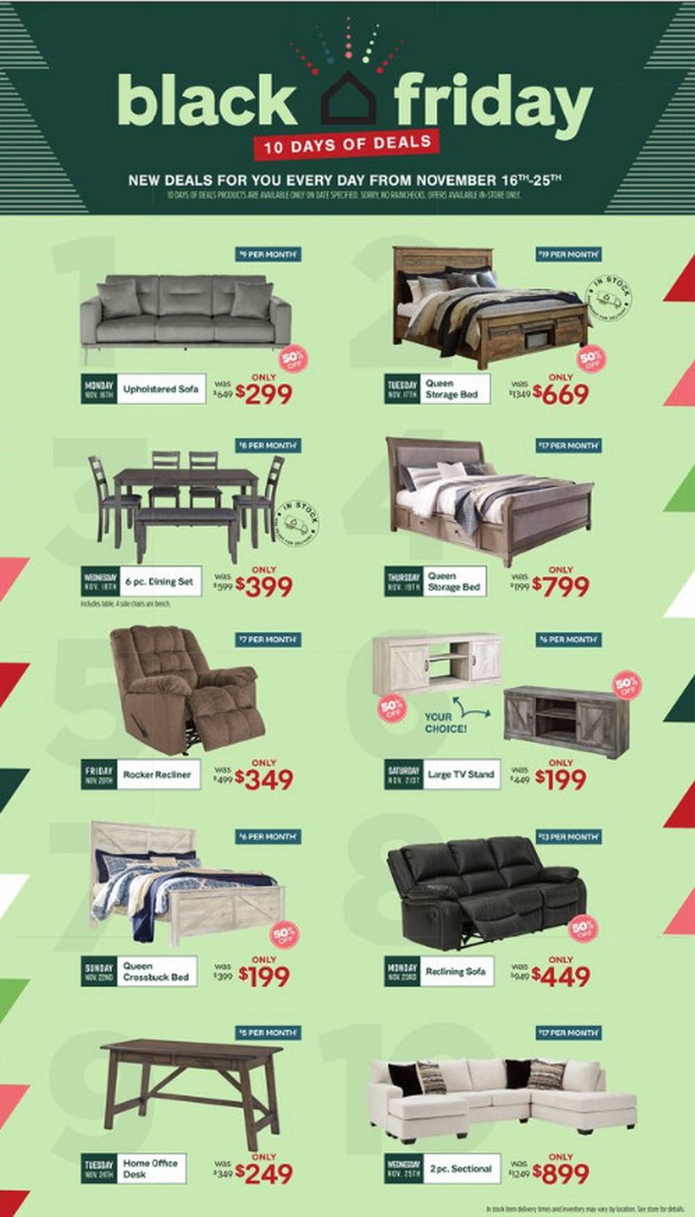 Ashley Furniture HomeStore Black Friday Ad Nov 04 Nov 21, 2020