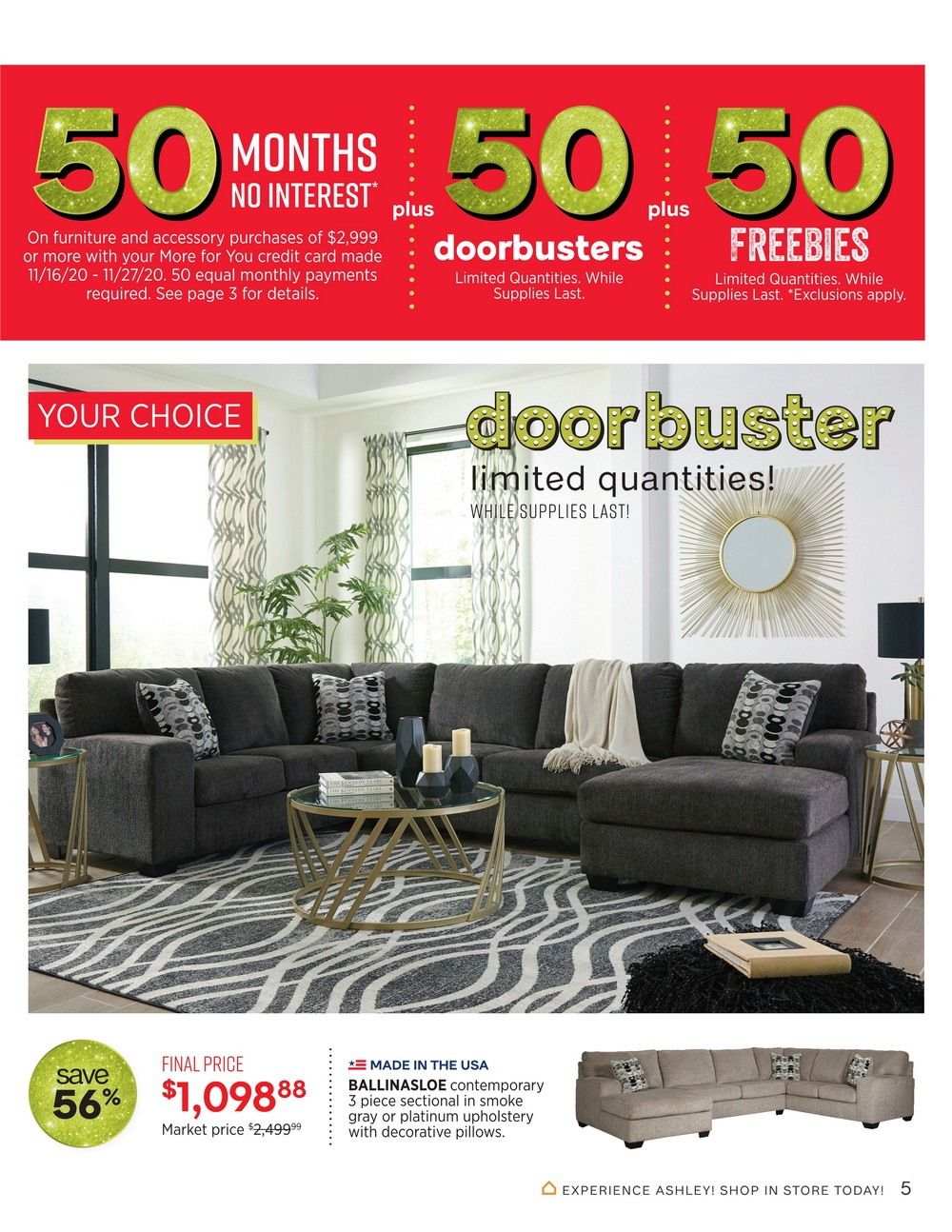 Ashley Furniture HomeStore Black Friday Ad Nov 16 Nov 27, 2020