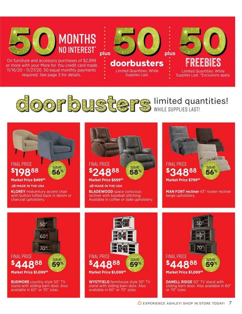 Ashley Furniture HomeStore Black Friday Ad Nov 16 Nov 27, 2020