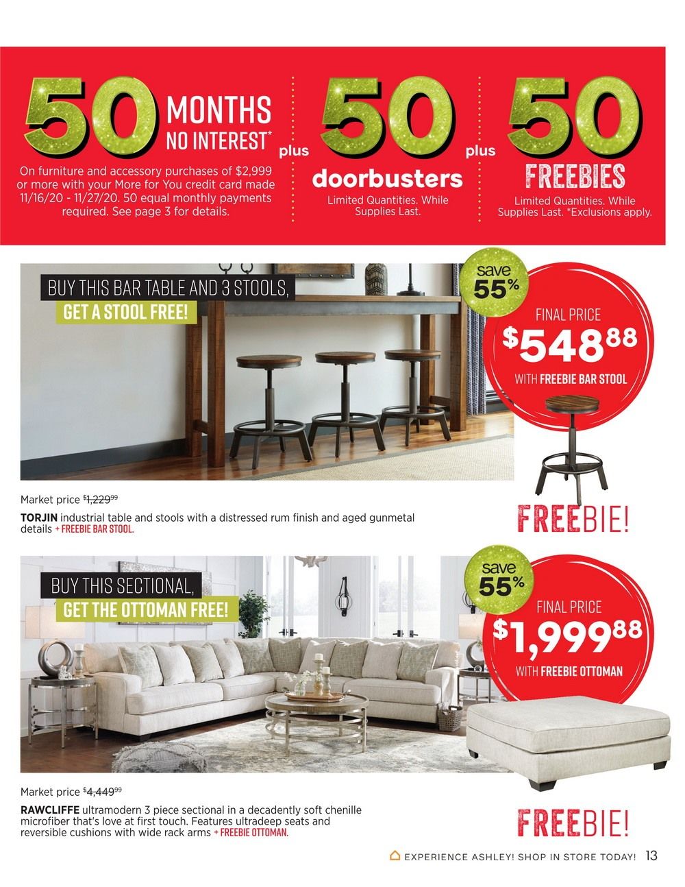 Ashley Furniture HomeStore Black Friday Ad Nov 16 Nov 27, 2020