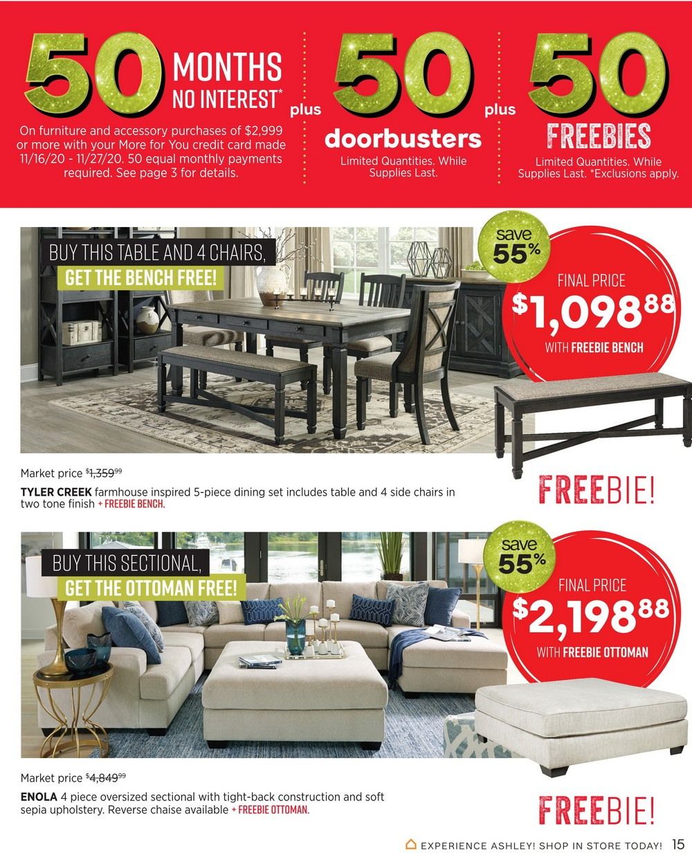 Ashley Furniture HomeStore Black Friday Ad Nov 16 Nov 27, 2020