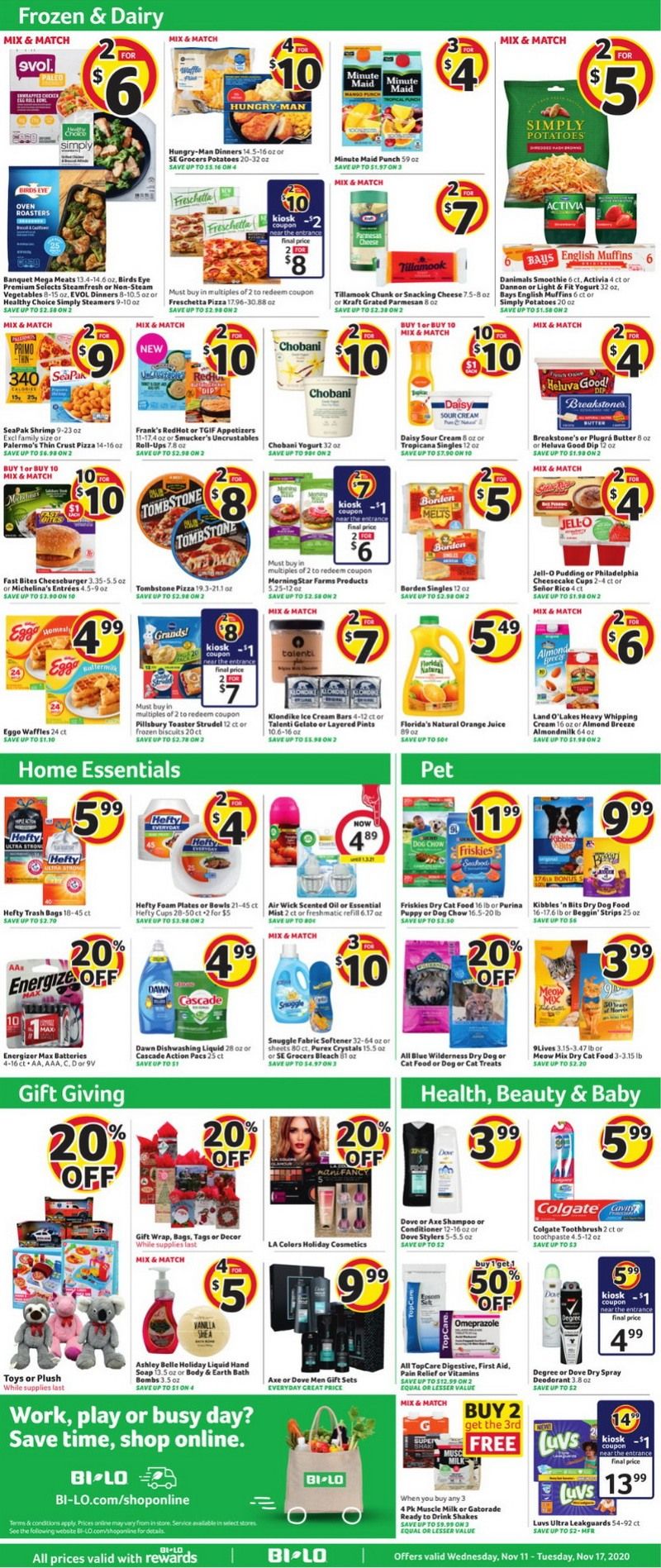 BI-LO Weekly Circular Nov 11 – Nov 17, 2020