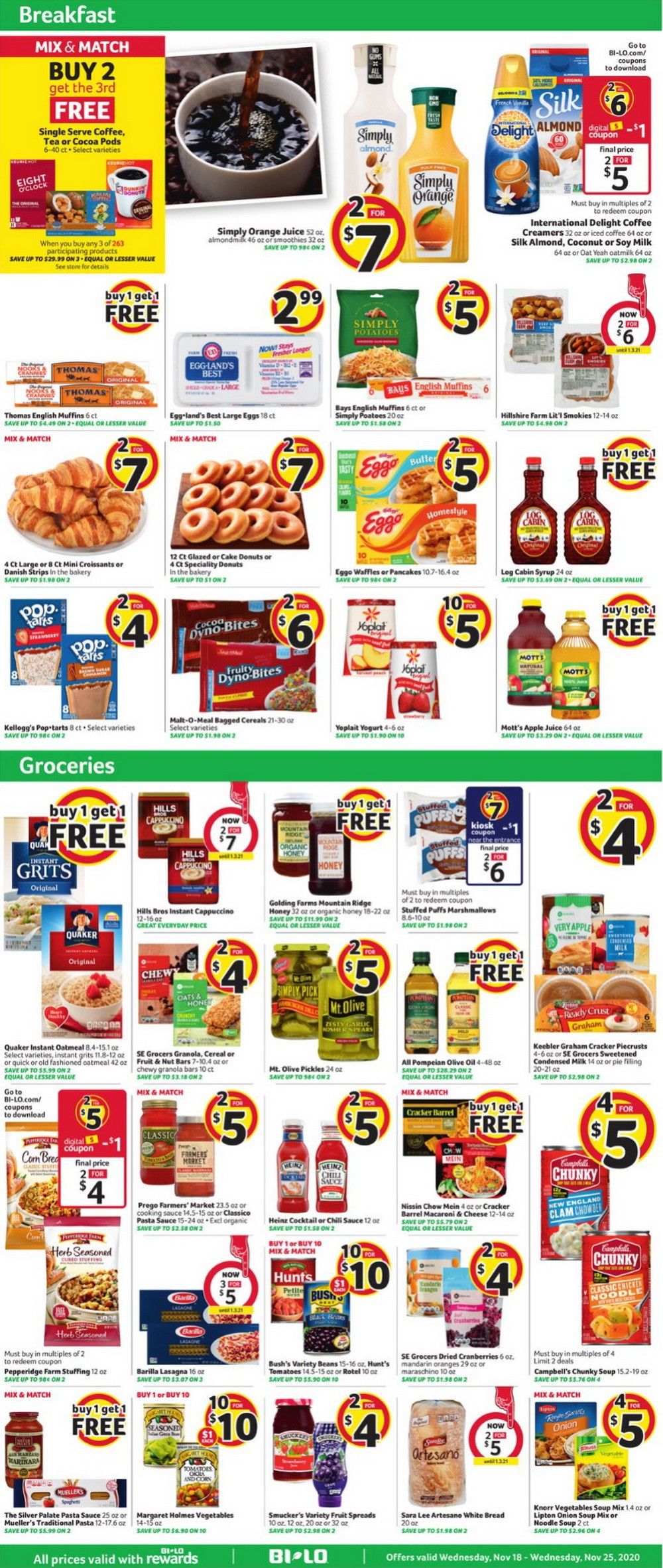 BI-LO Weekly Circular Nov 18 – Nov 25, 2020