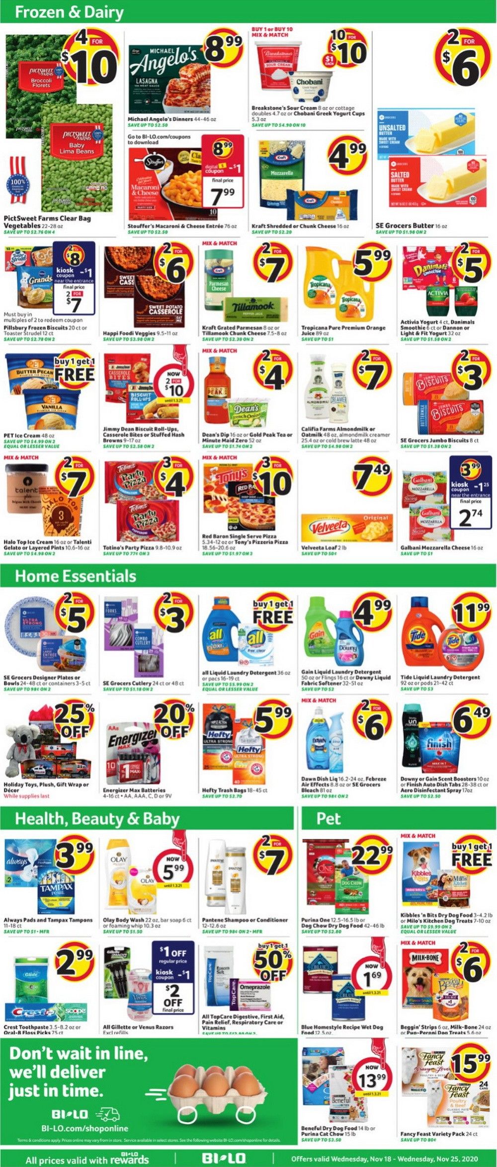 BI-LO Weekly Circular Nov 18 – Nov 25, 2020