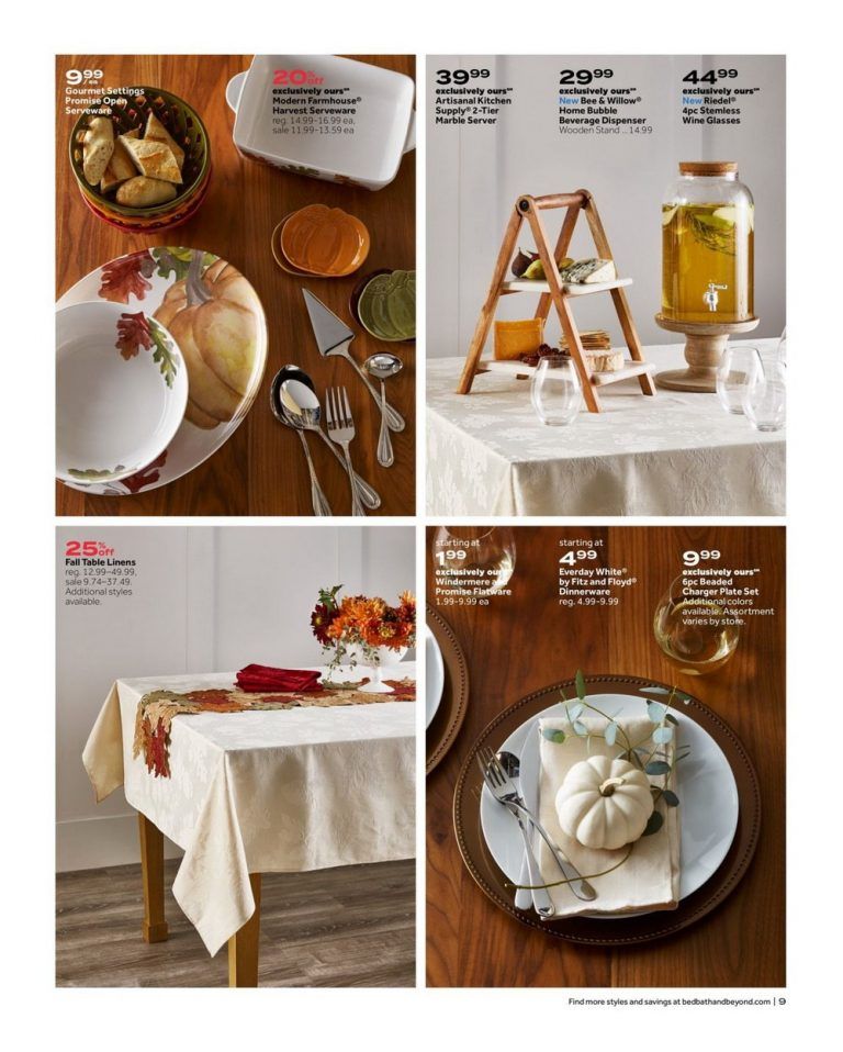 Bed Bath & Beyond Thanksgiving Guide, Nov 02 Nov 15, 2020