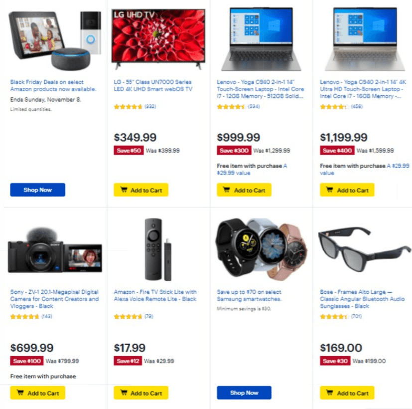 Best Buy Featured Black Friday Deals Nov 02 Nov 08, 2020
