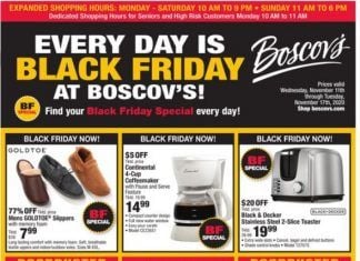 Boscov’s Black Friday Ad Nov 11 – Nov 17, 2020