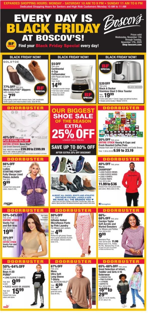 Boscov's Black Friday Ad Nov 11 Nov 17, 2020
