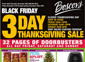 Boscov’s Black Friday Ad Nov 25 – Nov 27, 2020