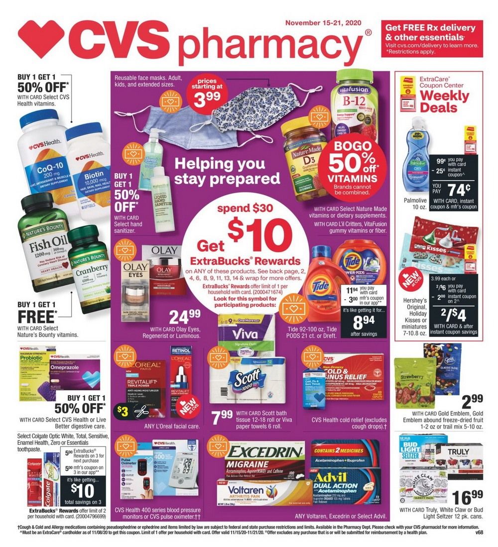 CVS Weekly Ad Nov 15 Nov 21, 2020