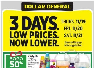 Dollar General Weekly Ad Nov 15 – Nov 21, 2020