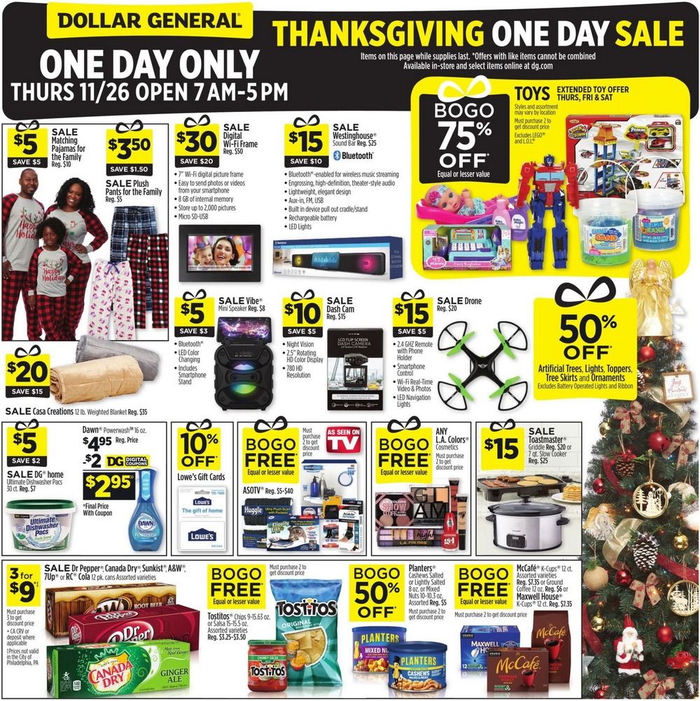 Dollar General Thanksgiving Day Ad Nov 26 Nov 28, 2020