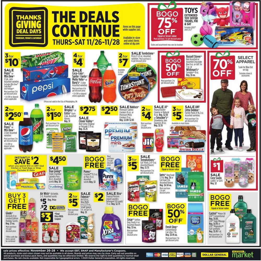 Dollar General Thanksgiving Day Ad Nov 26 Nov 28, 2020