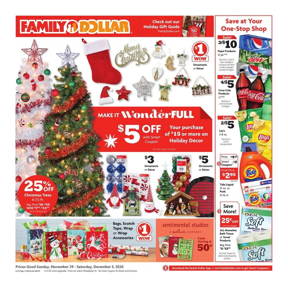 Family Dollar Weekly Ad Nov 29 Dec 05, 2020
