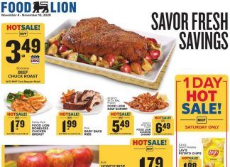 Food Lion Weekly Ad Nov 4 – Nov 10, 2020