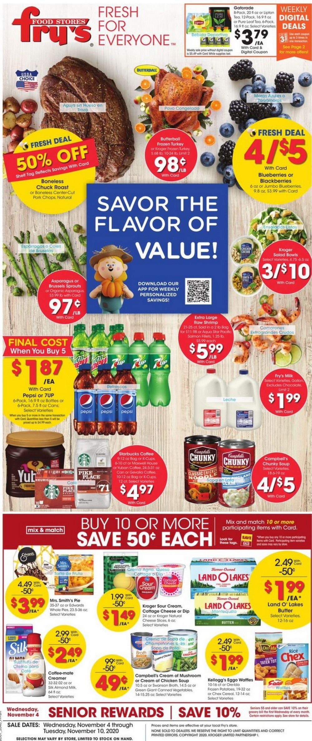 Frys Food Weekly Ad Nov 4 Nov 10 2020