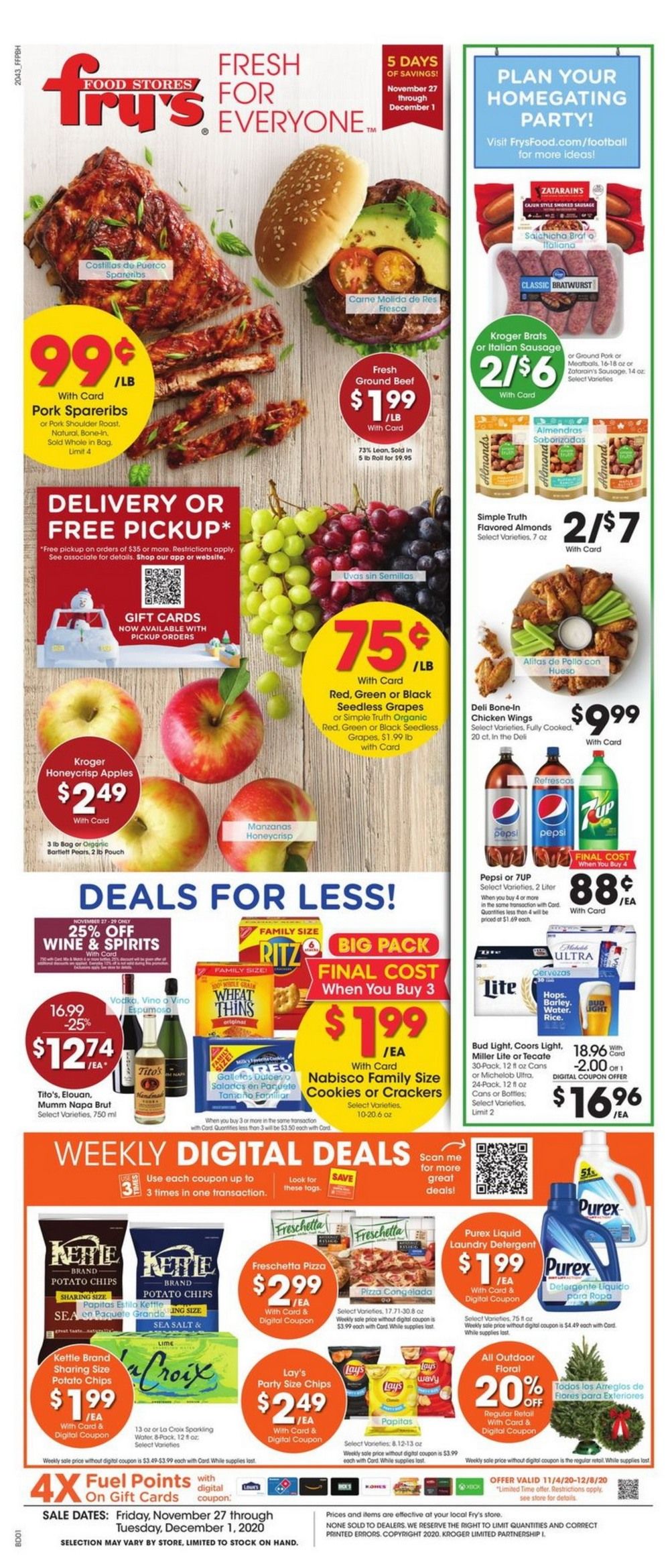 Fry's Food Weekly Ad Nov 27 - Dec 01, 2020