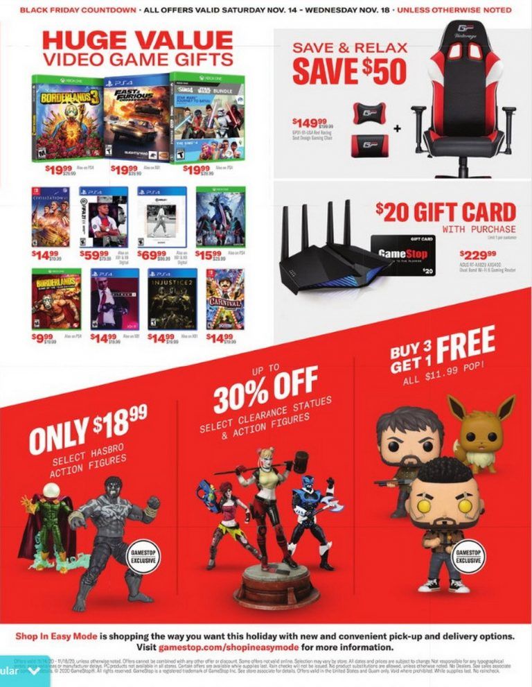 GameStop Black Friday Countdown Ad Nov 14 Nov 18, 2020