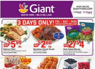Giant Food Weekly Ad Nov 27 – Dec 03, 2020