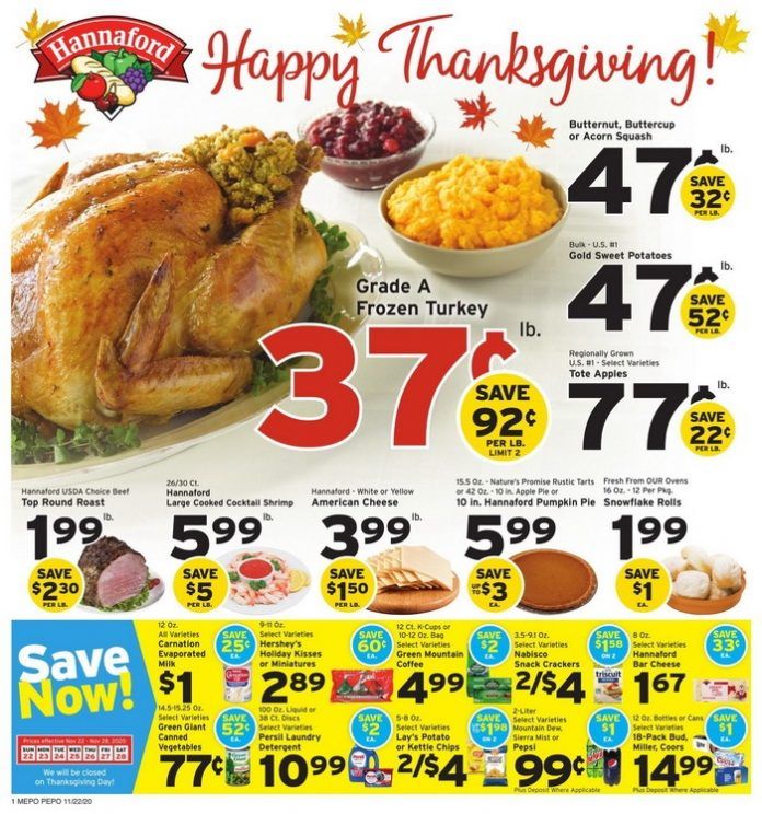 Hannaford Weekly Ad Nov 22 Nov 28, 2020