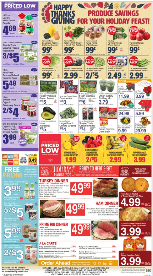 Harris Teeter Weekly Ad Nov 18 – Nov 26, 2020