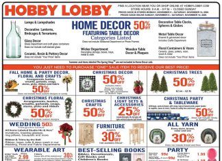 Hobby Lobby Weekly Ad Nov 08 – Nov 14, 2020