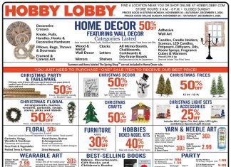 Hobby Lobby Weekly Ad Nov 29 – Dec 05, 2020