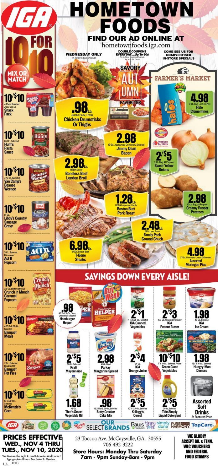 IGA Weekly Ad Nov 04 Nov 10, 2020