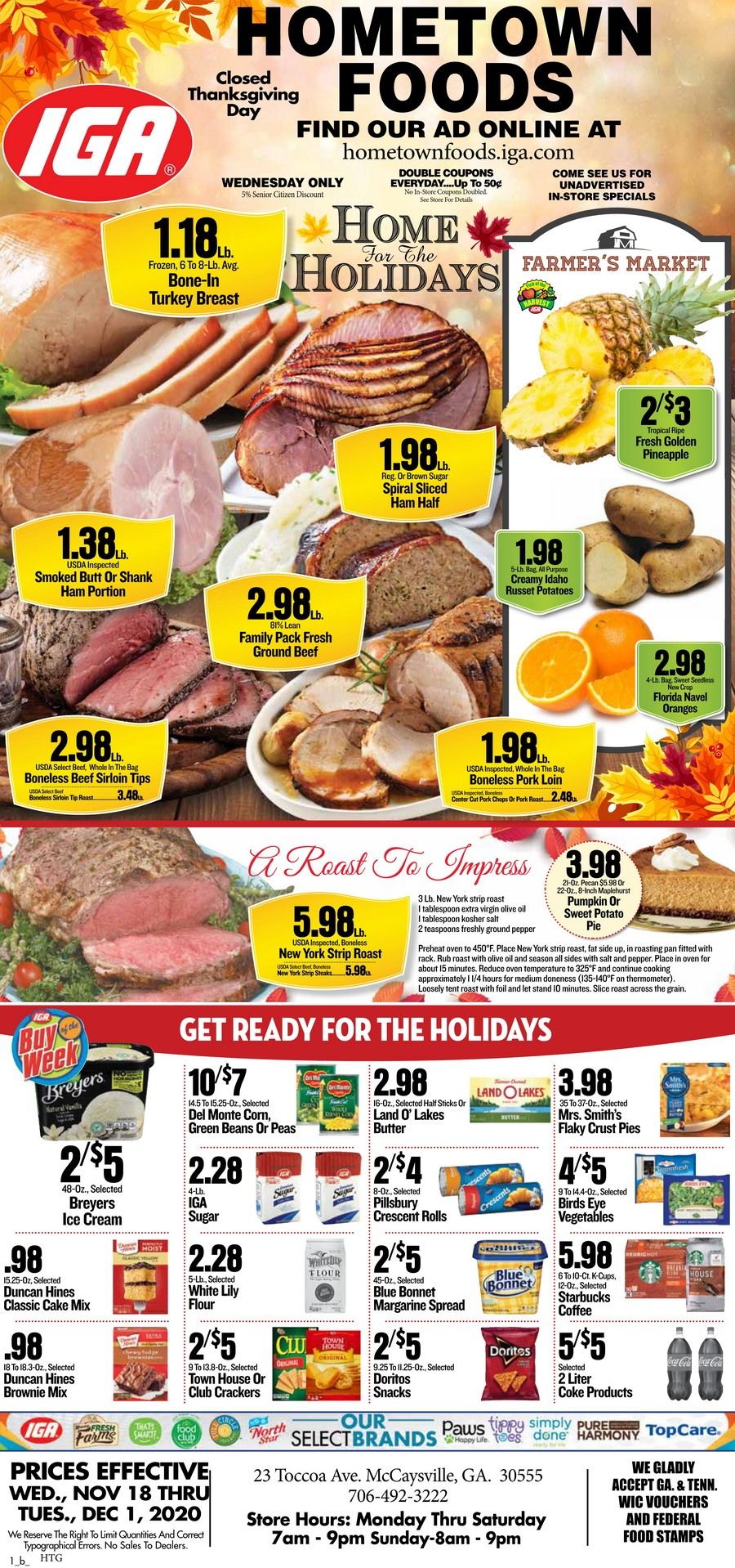 IGA Weekly Ad Nov 18 Dec 1, 2020