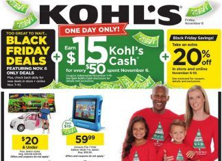 Kohls Black Friday Ad Nov 06 – Nov 10, 2020