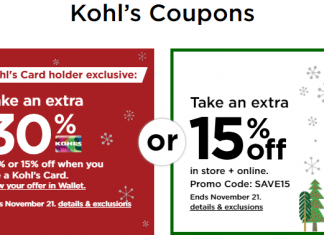 Kohls Coupons Sale Until Nov 21, 2020