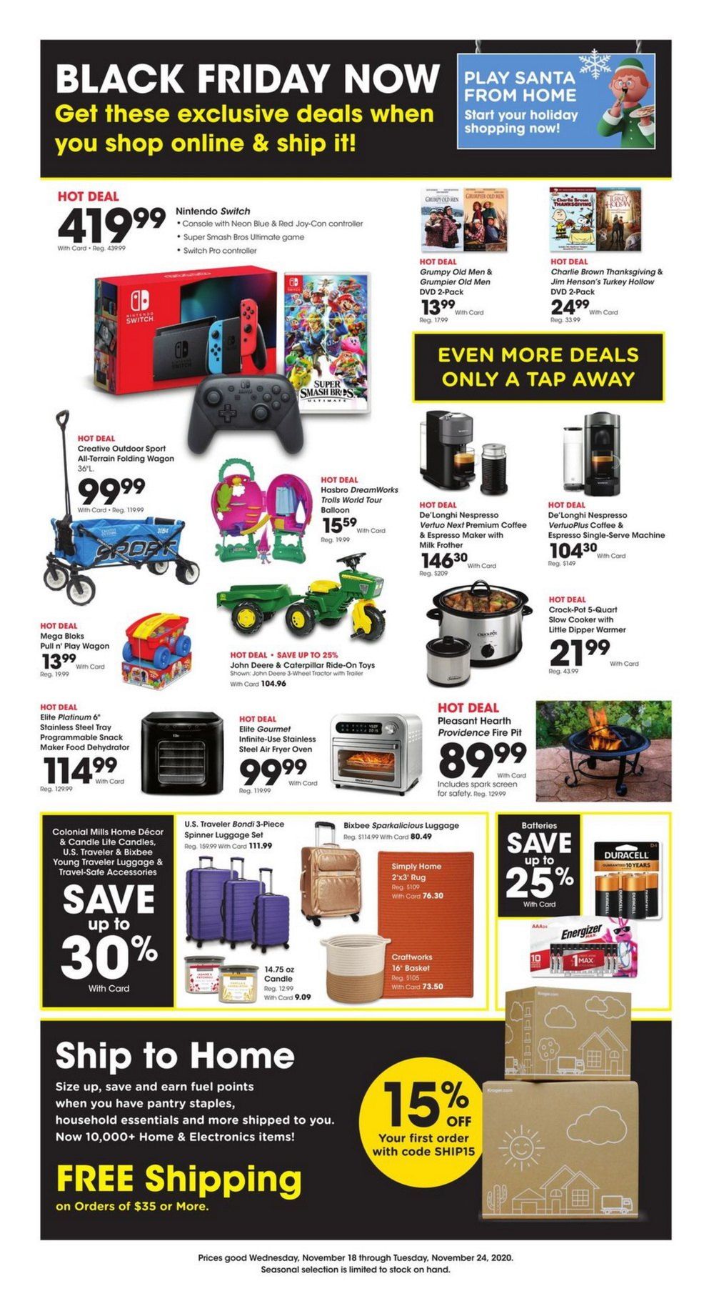 Kroger Black Friday Ad Nov 18 Nov 24, 2020