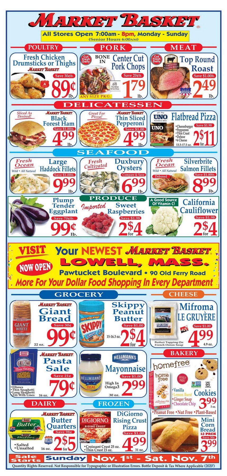 Market Basket Weekly Flyer Nov 1 Nov 7, 2020
