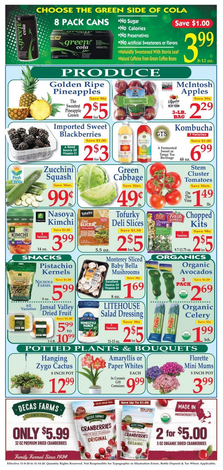 Market Basket Weekly Flyer Nov 8 Nov 14, 2020