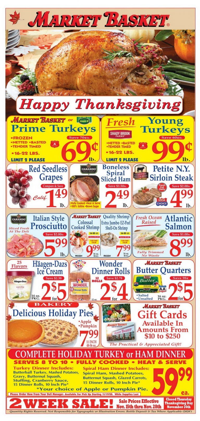 Market Basket Weekly Flyer Nov 15 Nov 28, 2020