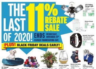 Menards 11% Rebate Sale Ad Nov 15 – Nov 25, 2020
