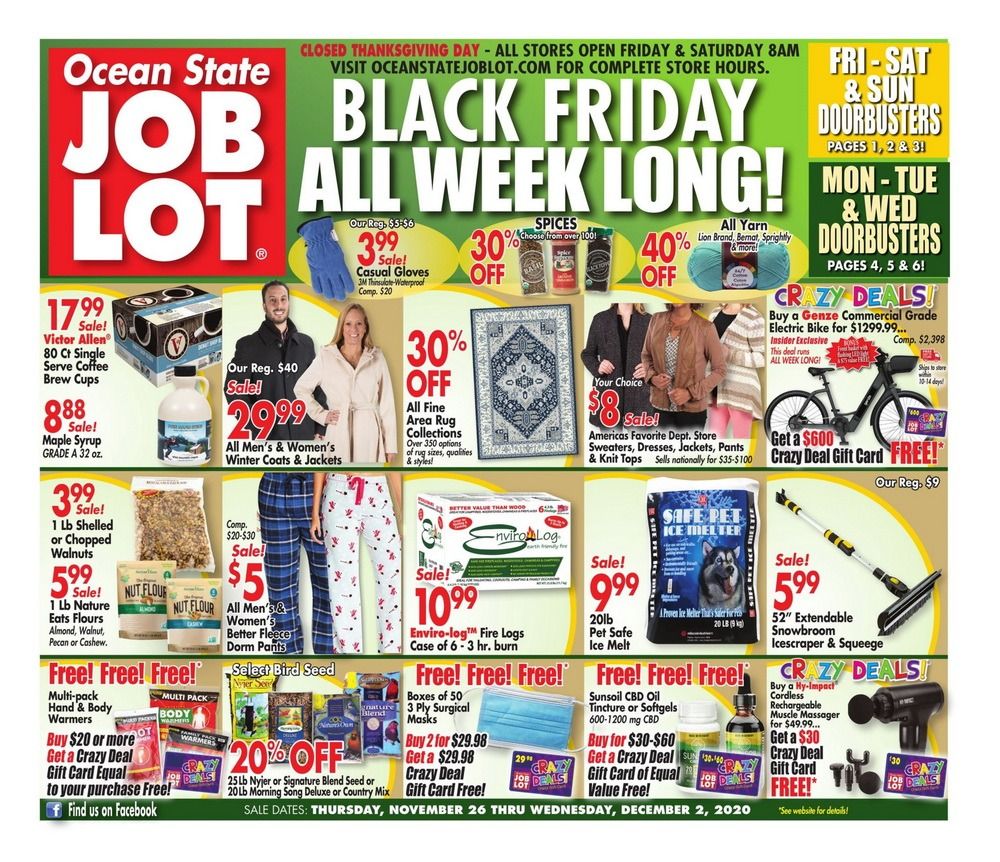 Ocean State Job Lot Black Friday Ad Nov 26 Dec 02, 2020