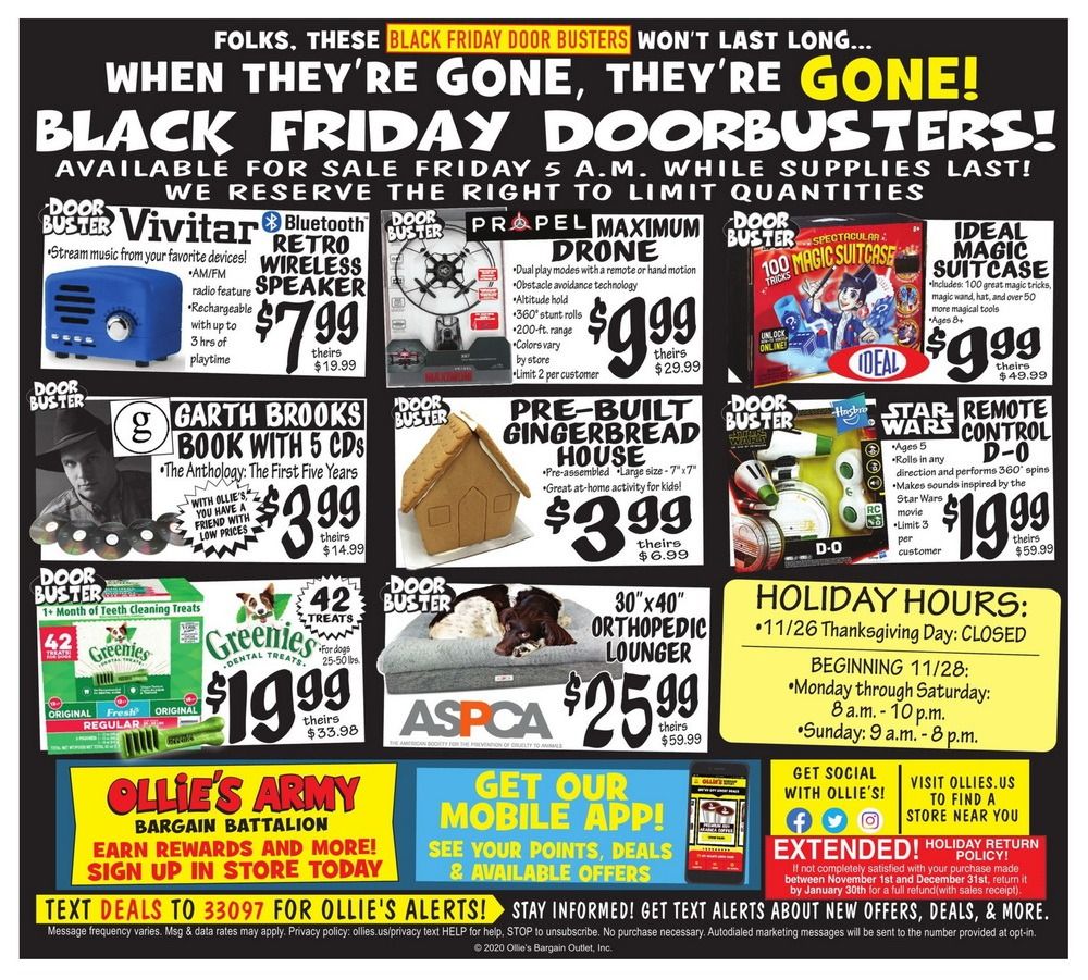 Ollie's Black Friday Ad Nov 27 Dec 02, 2020
