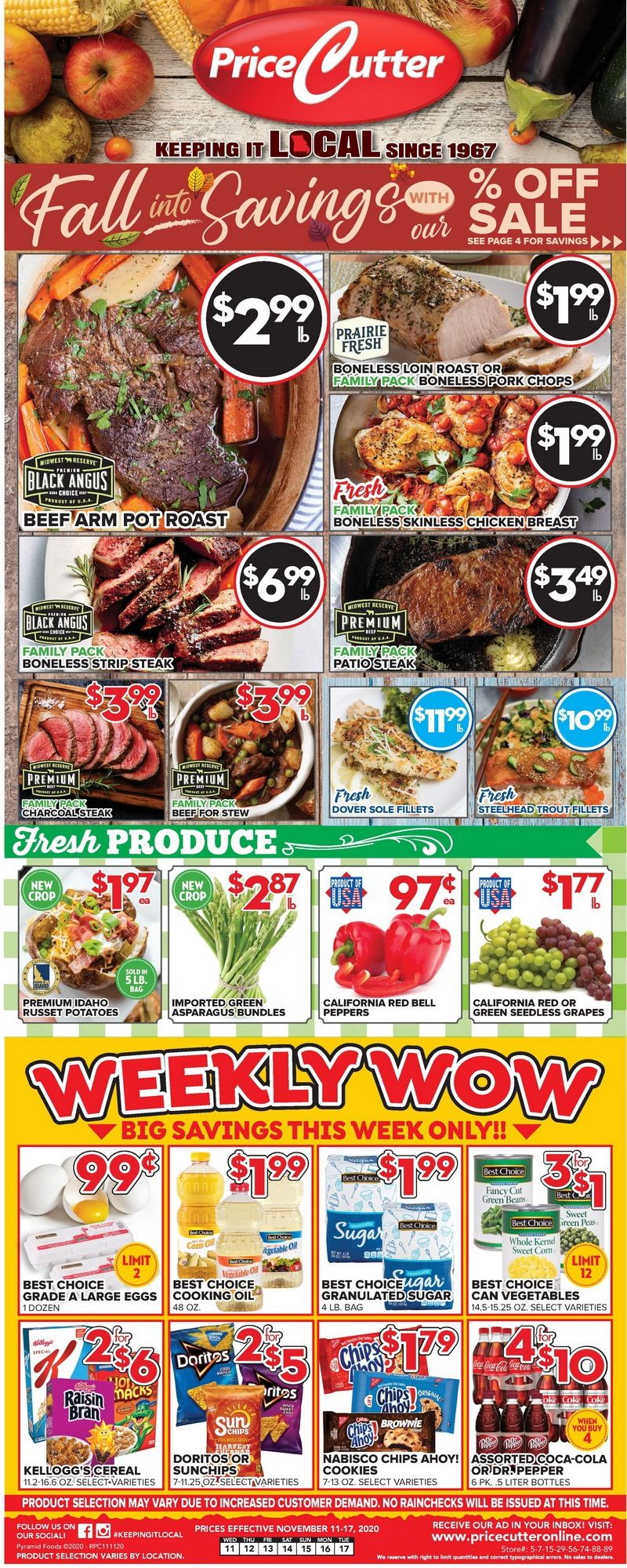 Price Cutter Weekly Ad Nov 11 Nov 17, 2020