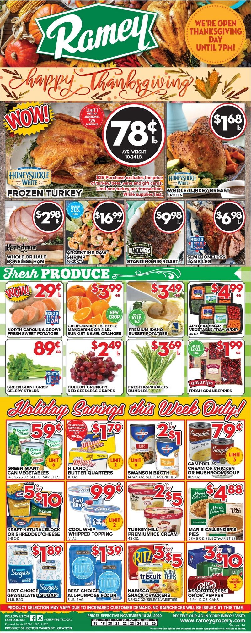 Price Cutter Weekly Ad Nov 18 Nov 26, 2020